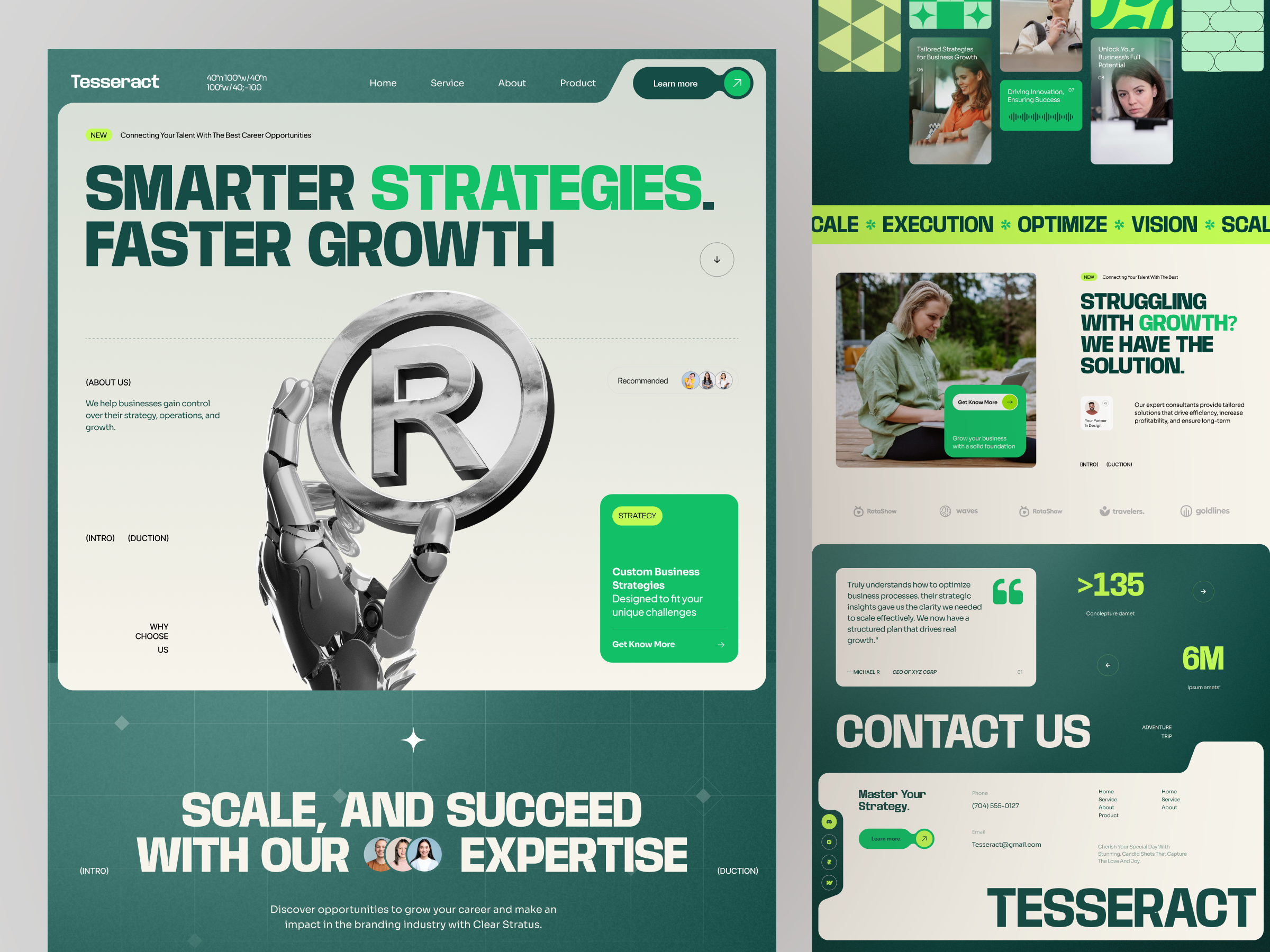 Tesseract - Business Consultant Website agency business clean consultant design home page landing page law lawyer startup ui uidesign user experience userinterface ux