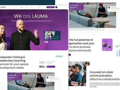Coaching Website clean coaching design landing page ui