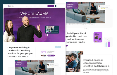 Coaching Website clean coaching design landing page ui