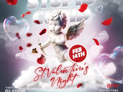 Valentines Day Flyer Template template