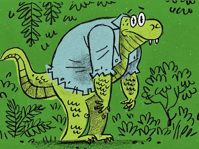 Lizard Man alien character green illustration ink lizard monster sci fi sketch watercolor