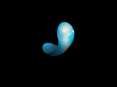 Hovering brand colorful dimensional identity layers logo mark opaque reflect shell shine symbol