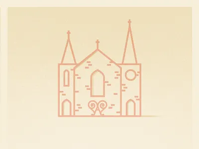 Wedding Illustration a church heart illustration love wedding