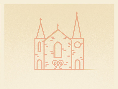 Wedding Illustration a church heart illustration love wedding