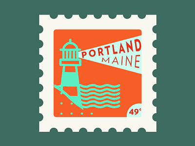 Portland Stamp maine photoshop portland portland maine stamp vintage