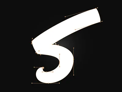 Process S bezier curves lettering process s vector