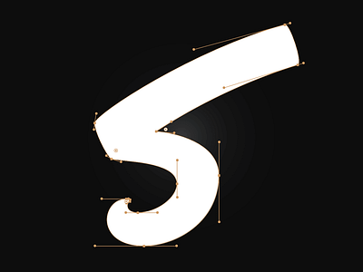 Process S bezier curves lettering process s vector