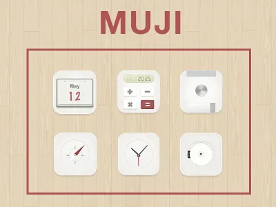MUJI Theme Icons icons japan muji