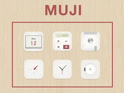 MUJI Theme Icons icons japan muji