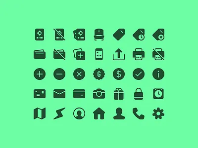 Gametime Icon Set — 24px add icon line map material monowidth phone product settings tag ticket ui