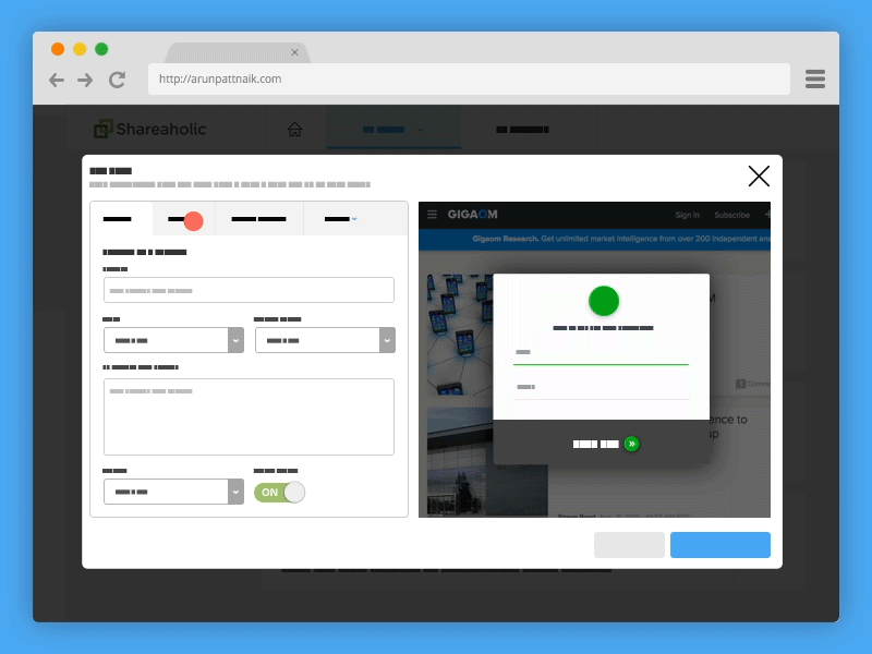 Switch Tabs ae animation minimal mockup modals overlay resize wireframe