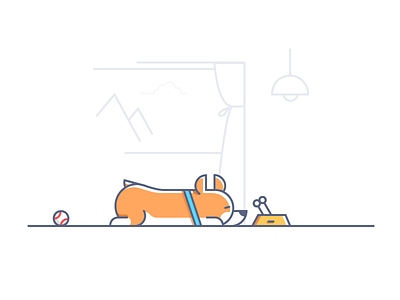 Doggy ai boring corgi dog doggy illustrator