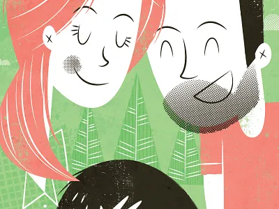 Wedding Invitation cat halftone illustration invitation love marriage texture wedding