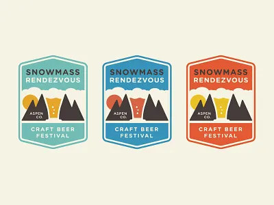 Snowmass badge beer colorado festival patch
