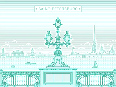 Saint-Petersburg, troitskiy bridge bridge building city landscape line art panorama petersburg river russia saintpetersburg town troitskiy