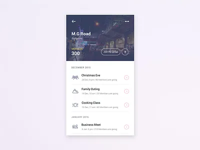 Events Around your City App app concept events ui ux