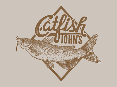 Catfish John's Concept catfish fish t shirt