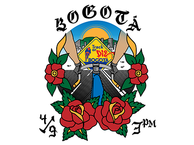 TOD x BOGOTA bike city cycling fixed gear race rose tattoo