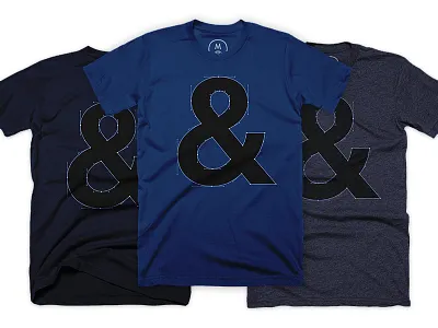 Helvectorsand Shirts in Blue ampersand helvetica t shirt vector