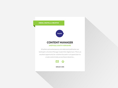 Job Card Listing card design recruitment ui web website
