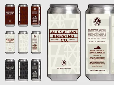 Alesatian Brewing Crowlers beer beer can beer label brewery crowler