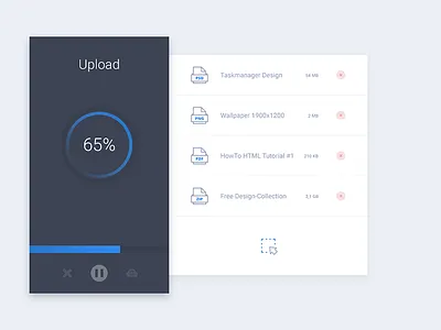 Upload design file interface list manager media ui upload web