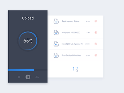 Upload design file interface list manager media ui upload web