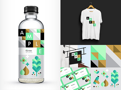 Ample branding energy illustration logo meal packaging