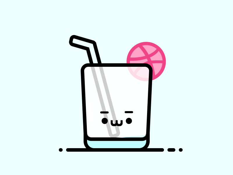 Drink Water Water Water~~~ dribbble flat illustrator water