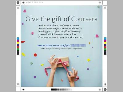Giving Gifts bow confetti coupon coursera gift ribbon