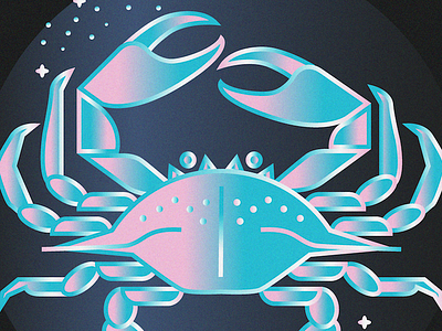 crab illustration cancer crab gradient illustration zodiac