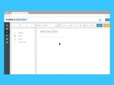 Adding content - Draft app builder form form building formassembly principle redesign sketch ui ux website wireframe