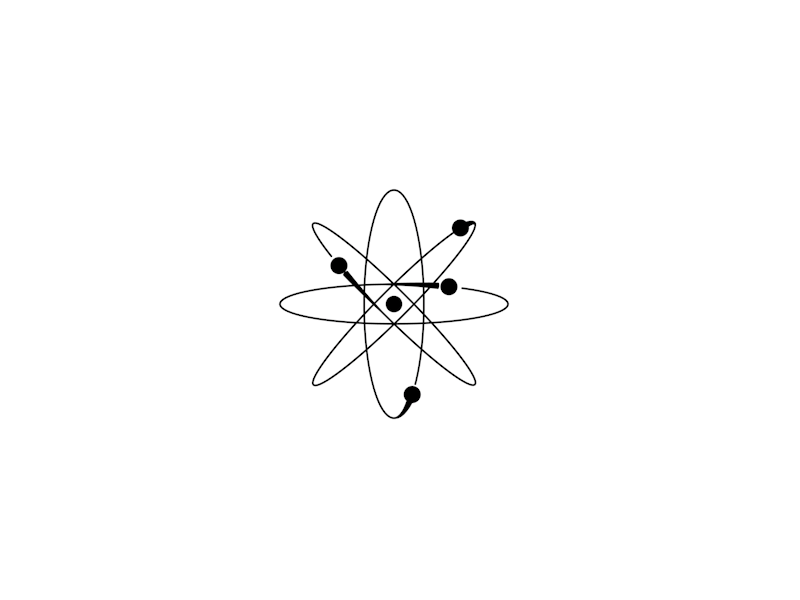 Atom 4d cinema graphics molecules motion orbit rings science