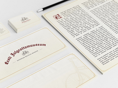 Estonian bicycle museum branding cvi identity logo