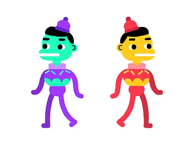 Color Boys character characterdesign color digital draw drawing fun graphic haveaniceday work