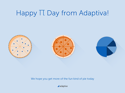 Happy Pi Day design flat illustration long shadows material math pi pi day pie pie chart pizza social