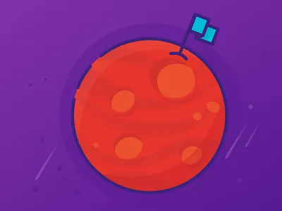 mars comet flag illustration mars martian outer space planet space stars universe vector