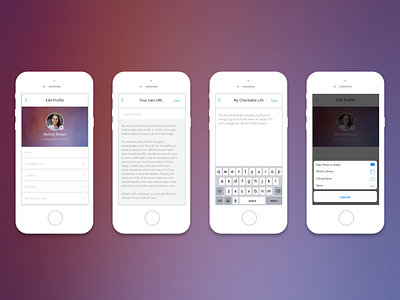 CrowdRise Profile Mobile View creative dashboard fundraising ios marketing product profile startup ui ux web site