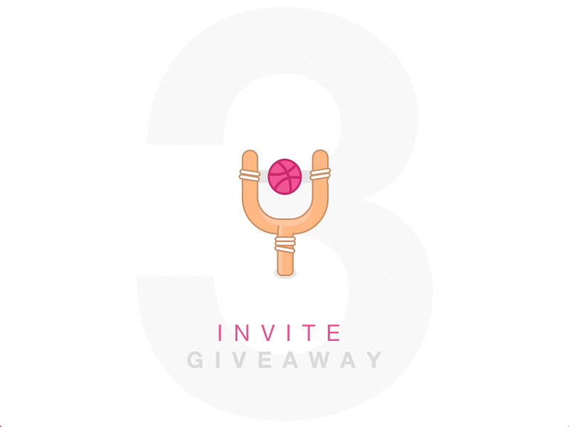 3 Invites! animation draft illustration invite shoot slingshot