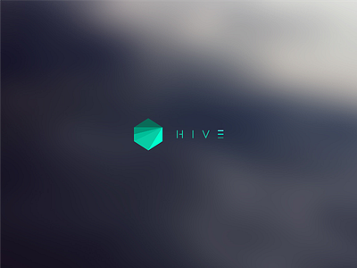 HIVE green hex hexagon hive logo neon polygon shape template triangle web