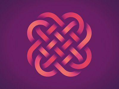 Macramé blending branding colors geometric illustrator interlace logo mr. bob pitch vector