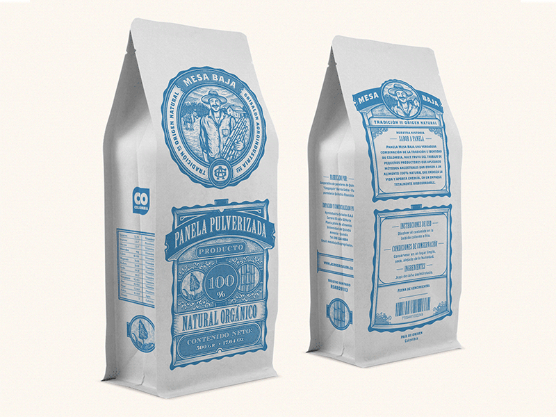 Packaging Gif crest farmer packaging retro vintage