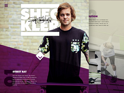 Sheckler Concept design graphic design purple ryan sheckler skateboarding ui ux web concept website