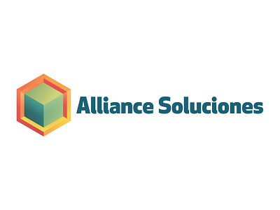 Alliance Soluciones branding colors geometric gradients hexagon icon illustrator logo mr. bob pitch vector