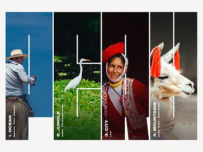 Postcards From Peru custom design photography travel type typography