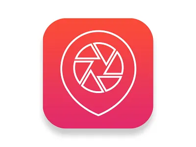 Optic News Icon android app app icon geotag icon illustration ios iphone mobile ui ux