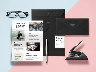 Brandminute Scene_09 branding logo mock up mockup psd scene stationery template