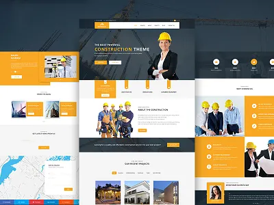 Materialab construction template agency clean construction creative material material design web site modern photoshop portfolio psd themeforest web ui