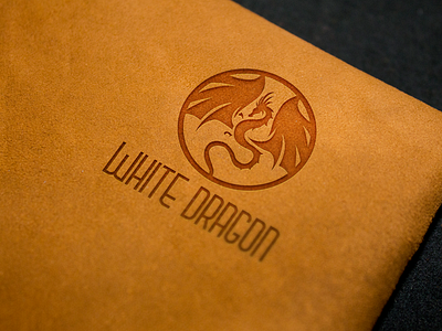 White Dragon logo branding china dragon logo white dragon logo