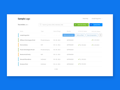 Wireframe for entity list dashboard simple web application wireframe